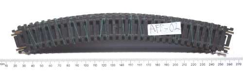 LIMA HO:  12pc R18 Wide Radius Curved Metal Track in Fair Used condition.(Italy))