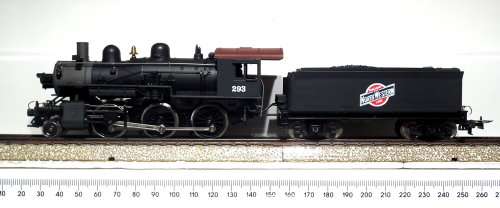 MEHANO HO: `North Western` 2-6-0 Steam Locomotive with Tender in Like New Boxed Condition(Slovenia)