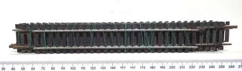 LIMA HO: 7pc Straight Metal Track (403020) in Fair Used un-boxed condition.(Italy))