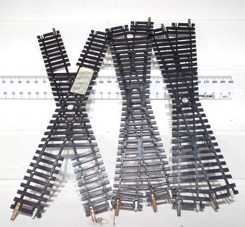 LIMA HO: 3pc Cross Over Tracks in Good Used, Un-boxed condition.(Italy))