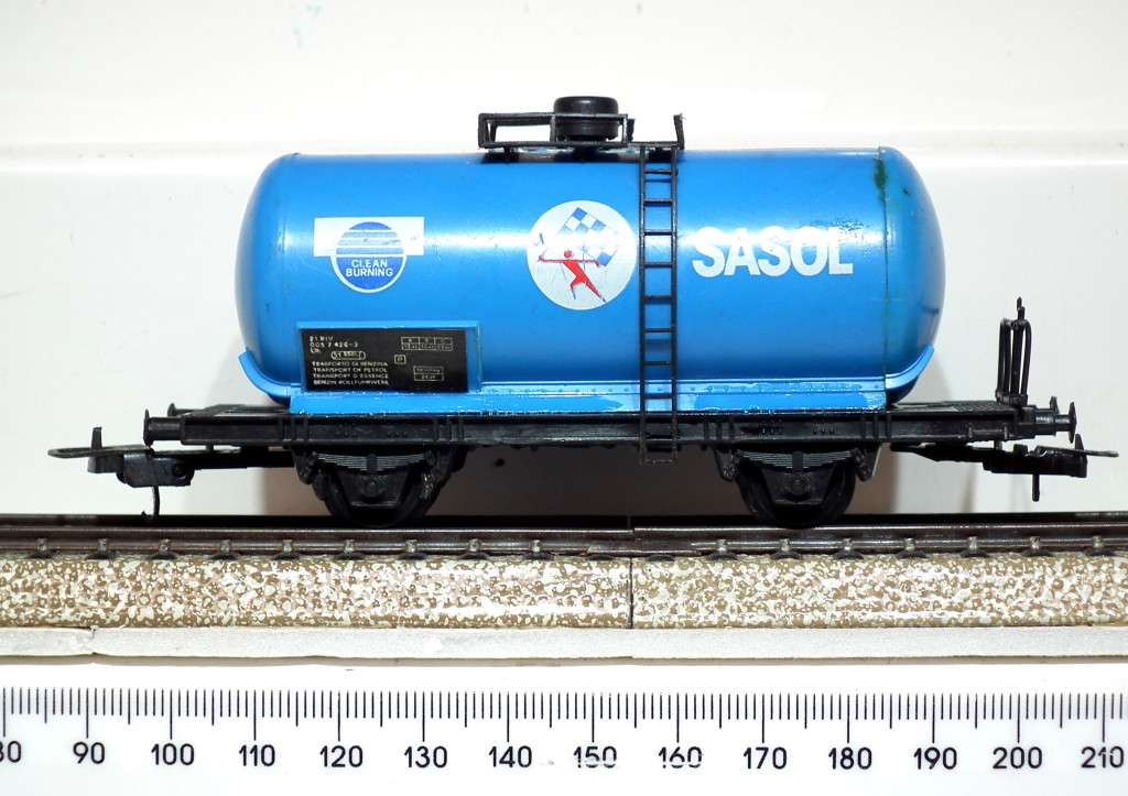 LIMA HO: SAR SASOL Tanker Wagon in Fair, Un-Boxed and Used Condition (Italy)