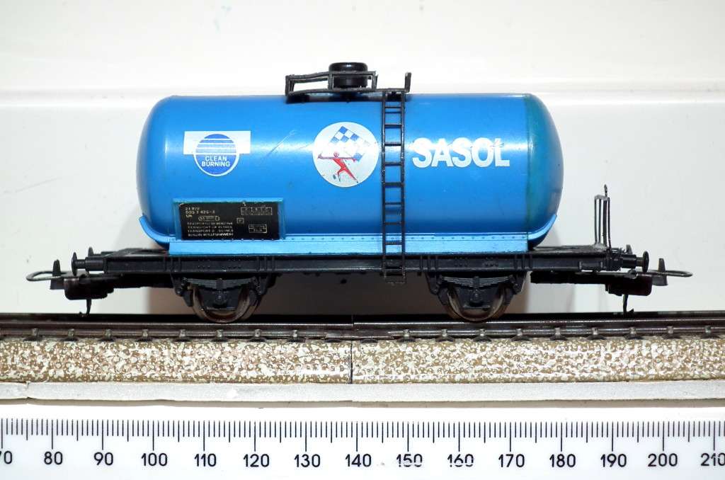 LIMA HO: SAR SASOL Tanker Wagon in Fair, Un-Boxed and Used Condition (Italy)