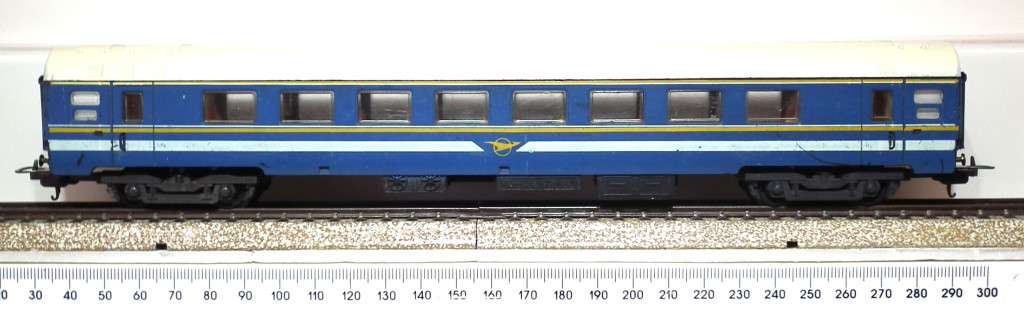 LIMA HO: SAR Blue Train Passenger Coach in Fair unboxed used condition (Italy)