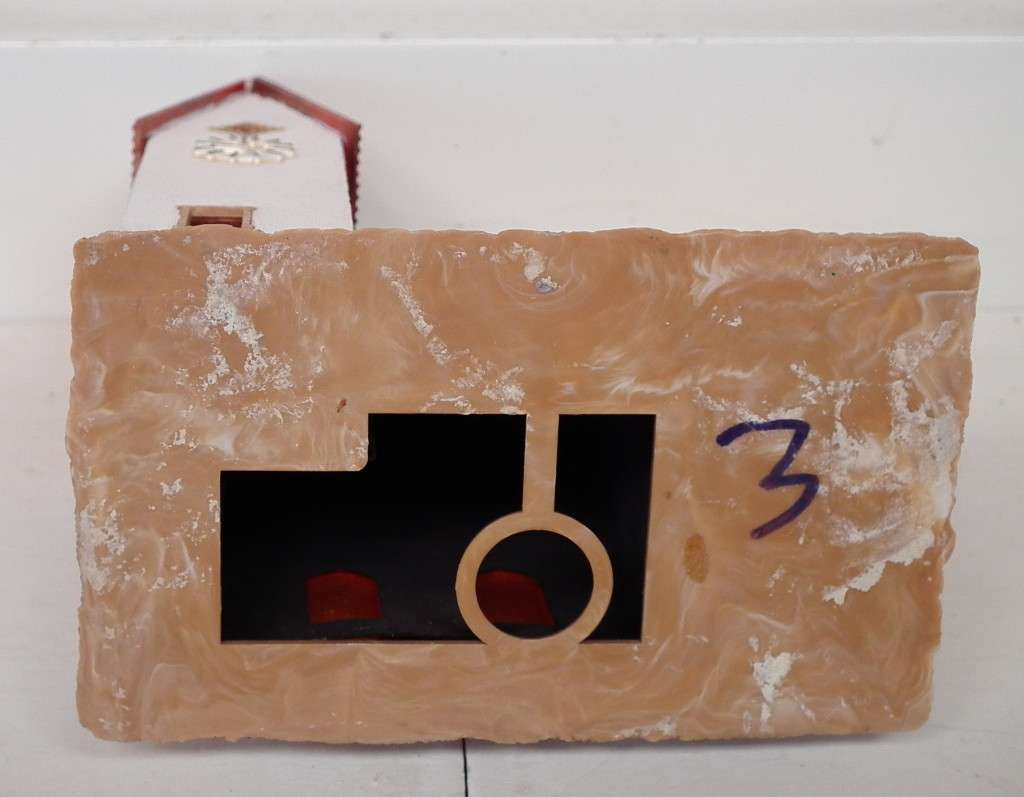 SCENERY HO: Small European Style Plastic Village Church in Fair Used Refurbished Condition.