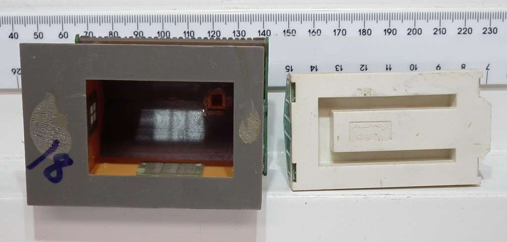 SCENERY HO: Small Detailed Plastic Buildings in Fair Used Condition.