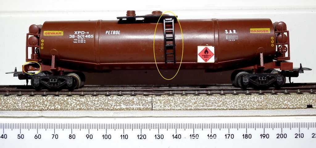 LIMA HO: SAR FDX Petrol Tanker Wagon in Fair Un-Boxed, Used Condition (Italy)