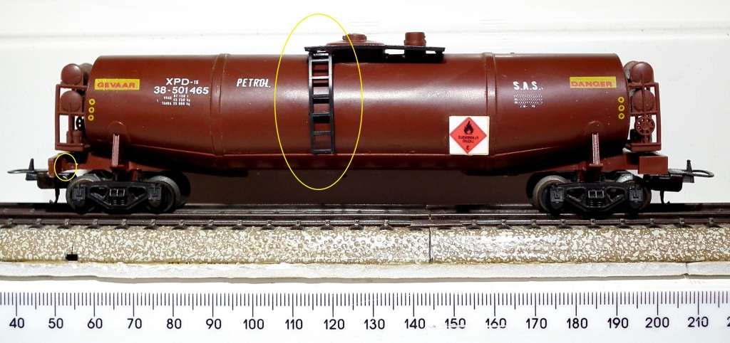 LIMA HO: SAR FDX Petrol Tanker Wagon in Fair Un-Boxed, Used Condition (Italy)
