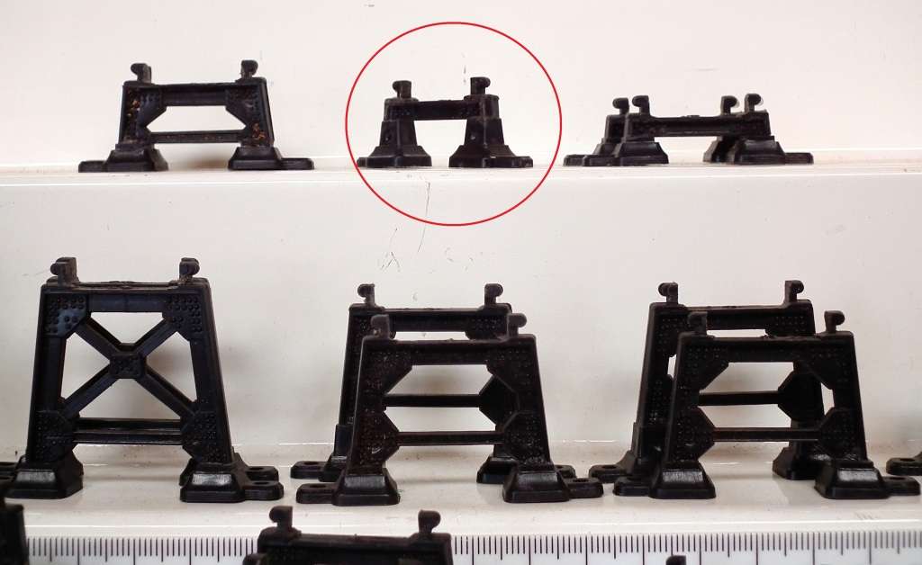 HELJAN HO:  Plastic Arch Bridge with Rock Pylons and Track Supports  in Fair Used Condition.