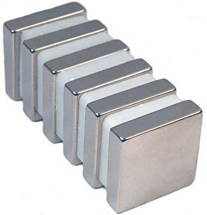 Neodymium Rare Earth Magnets Rectangle 20mm x 20mm x 5mm (Each)