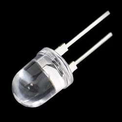 Bright White LED 10mm 3.2V 20mA 140000mcd