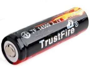 Rechargeable Lithium-Ion Battery 14500 (AA) 3.7V 900mAh (PROTECTED)