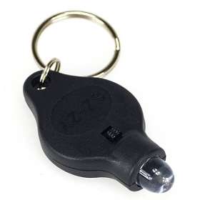 LED Keychain Flashlight Black 22000mcd