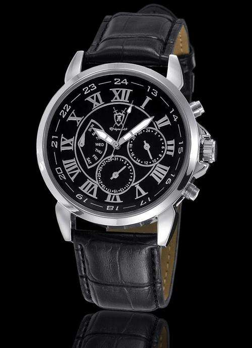 AUTHENTIC BRAND NEW KONIGSWERK BOREAS S BLACK Leather QUARTZ