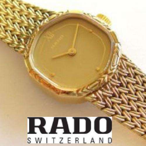 NEW RADO 18CT GOLD PLATED LADIES QUARTZ