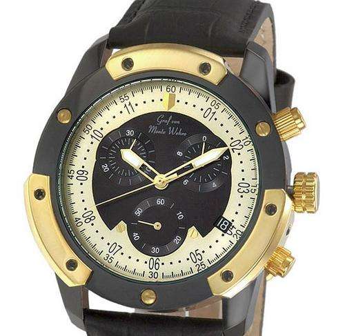 NEW SPECIAL EDITION Authentic GRAF Von MONTE WEHRO "Siracusa" CHRONOGRAPH QUARTZ 5 ATM Water resist