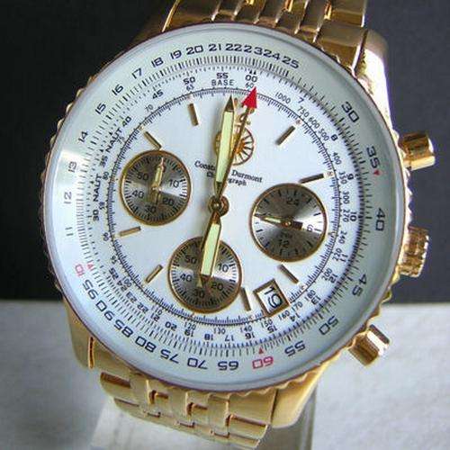 18 KT GOLD CONSTANTIN BRAND NEW CLASSIC PLATED CHRONOGRAPH GENTS