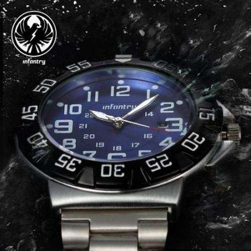 BRAND NEW INFANTRY BLUE METALLIC GENTS ARMY DATE QUARTZ (TRADE ENQUIRIES WELCOME)