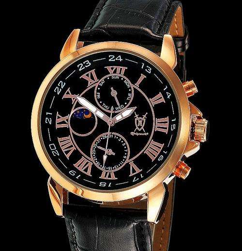 AUTHENTIC KONIGSWERK ROSE DAY DATE MOON PHASE QUARTZ