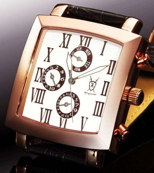 AUTHENTIC KONIGSWERK B POTUNIS LEATHER DAY DATE MONTH QUARTZ