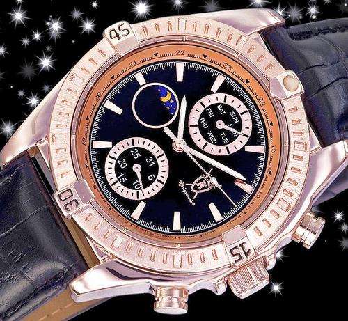 AUTHENTIC BRAND NEW KONIGSWERK ROSE GOLD "Aeternitas" Moon Function Quartz