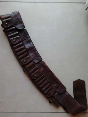 British boer war leather bandolier .303 bullet belt