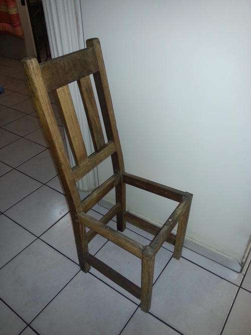OLD OAK(??)WOODEN KITCHEN CHAIR