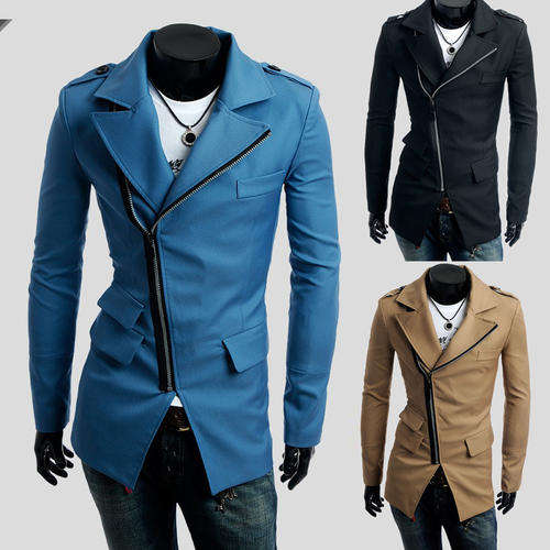 Men's Blue Men Coat