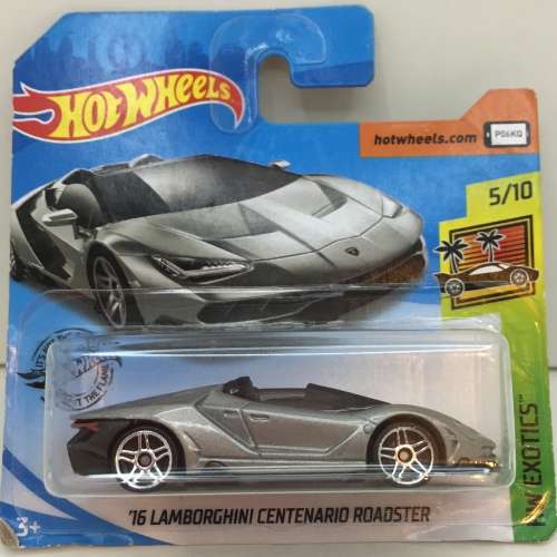 Hotwheels Lamborghini `16 Centenario Roadster  - Silver - Carded - Excellent condition