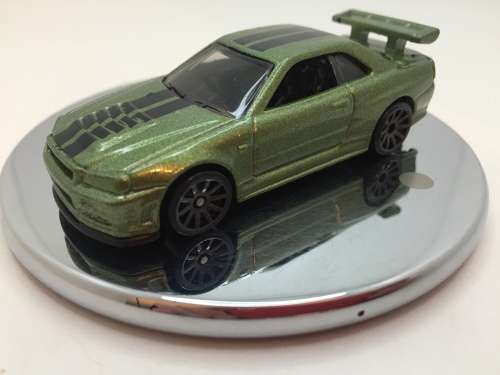 Hotwheels Nissan GTR 34 - Olive Green with Black Stripes- Loose / Un Carded - Excellent condition