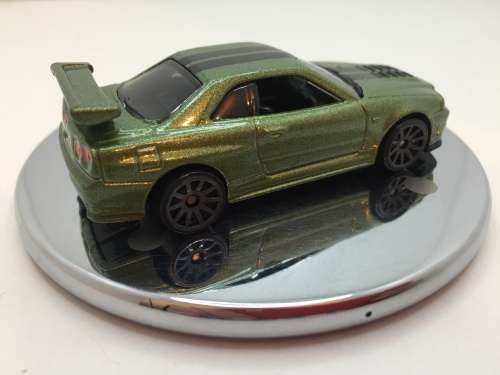 Hotwheels Nissan GTR 34 - Olive Green with Black Stripes- Loose / Un Carded - Excellent condition