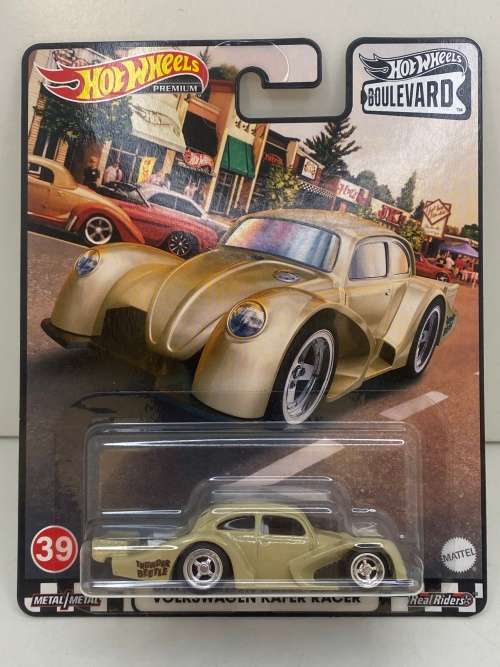 Hotwheels Premium Real Rider - Volkswagen Kafer Racer - Creme - Boulevard #39