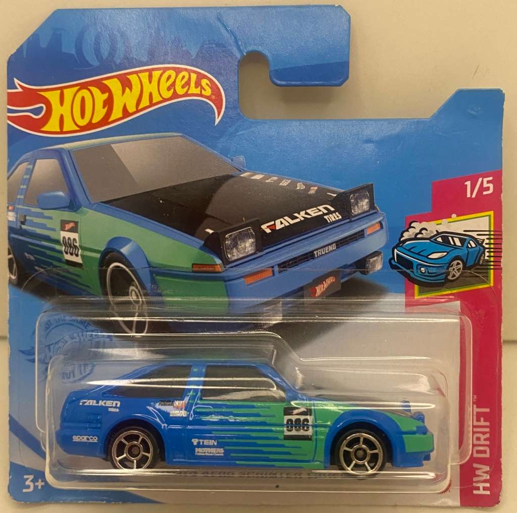 Hotwheels Toyota AE86 Sprinter Trueno - Falken Livery - Carded.