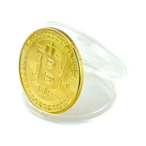 Gold Plated Collectible Bitcoin Commemorative Coin