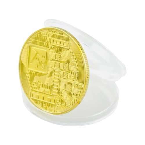 Gold Plated Collectible Bitcoin Commemorative Coin