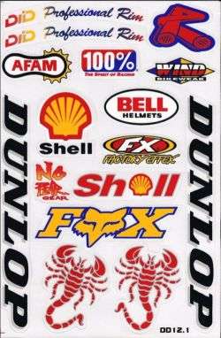 Dirt bike, pit bike decal sticker's