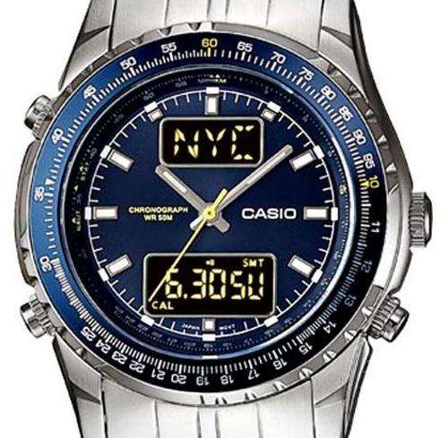 CASIO Analog + Digital Dial Chronograph Slide rule Mens Watch MTP4700D