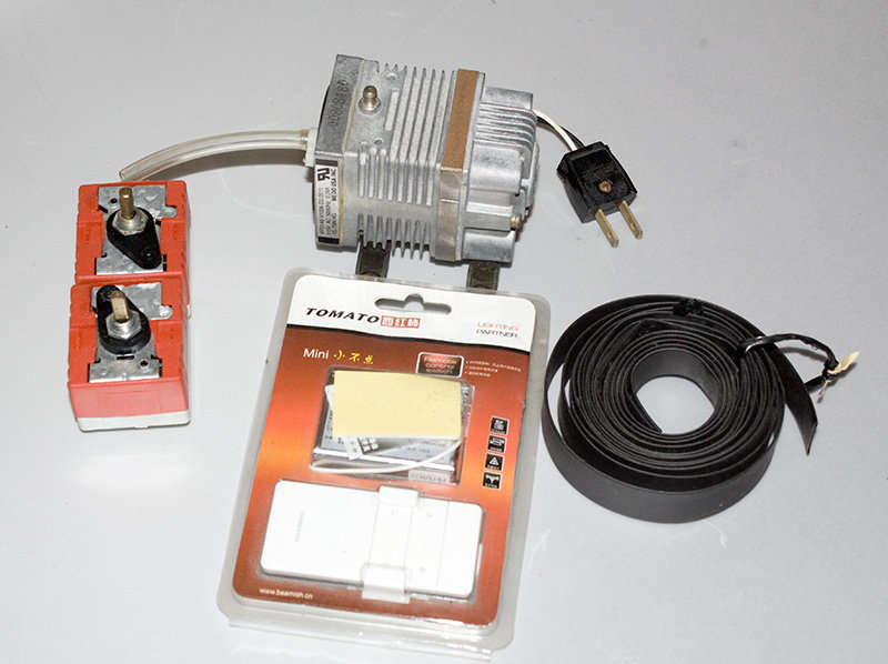 Electrical Job lot  vacuum pump, thermostats , remote switch ** All for one bid **