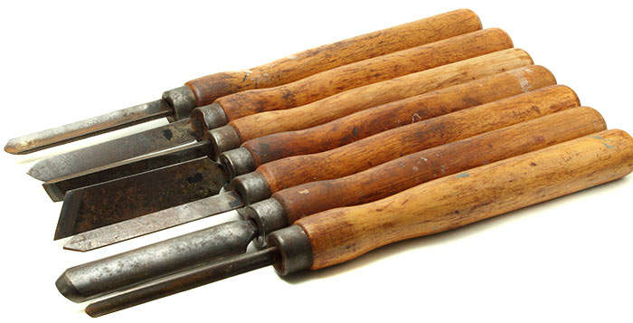 Vintage Wood turning chisel set *** 8 pieces ***