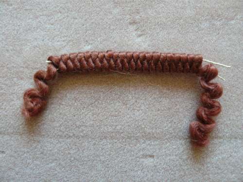 Reduced Mohair for reborn dolls dark Auburn, curly, longer length