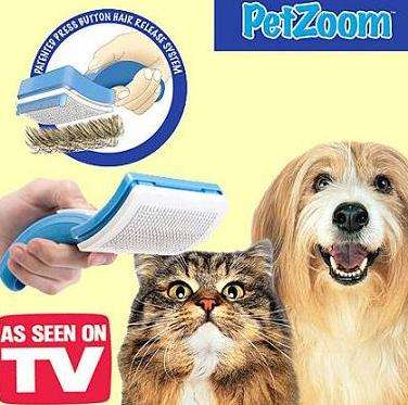 PET ZOOM.SELF CLEANING GROOMING BRUSH!!!!!!!!!!!