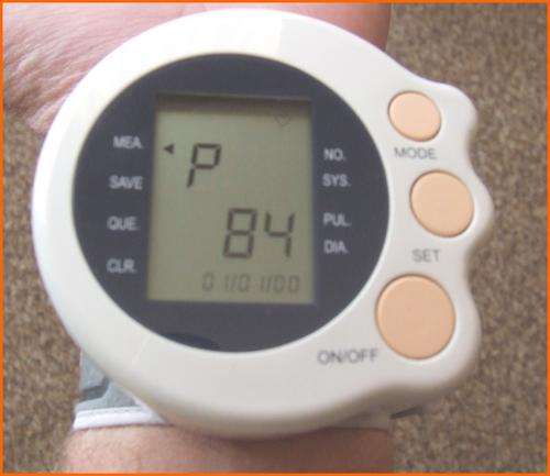 Wrist blood pressure monitor.Just in time for the winter.