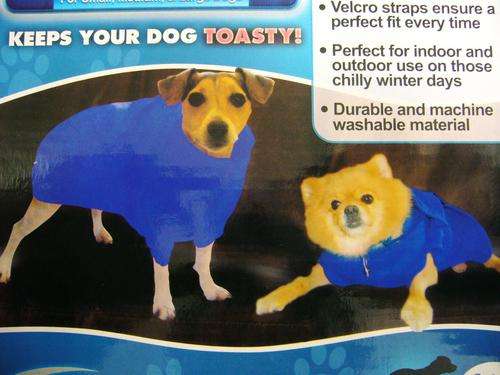 Blue Cozy, Doggie blanket. The only dog blanket with sleeves