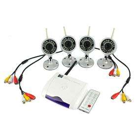 4 x Wireless Camera Kit. Night Vision & Water-proof Four channel camera set.