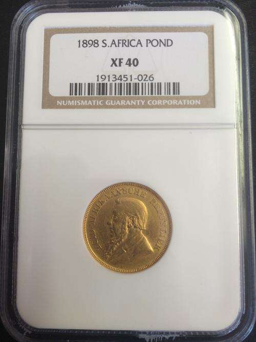 1898 ZAR POND XF 40 NGC