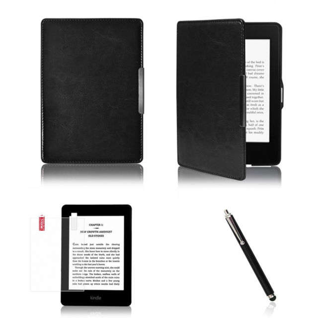 Slim Magnetic Folio Leather Case Cover Wake/Sleep For Kindle Paperwhite +SP +Stylus pen