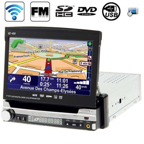 Free Shipping!! S600, 1 Din 7 inch Touch Screen Car DVD Player with HD 800 x 480 TFT LCD display & R