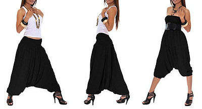 Black Balloon style harem pants for women from India