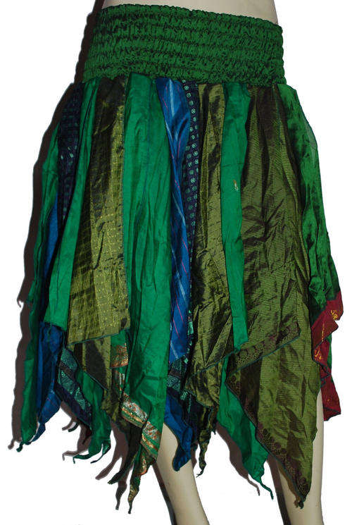 Rumali-style skirt from India ( diamond-shape assorted colors)