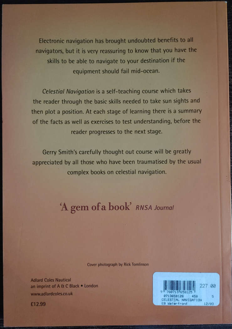 Celestial Navigation: Step by step Self-teaching Course 2de Edition by Gerry Smith - SOFT COVER