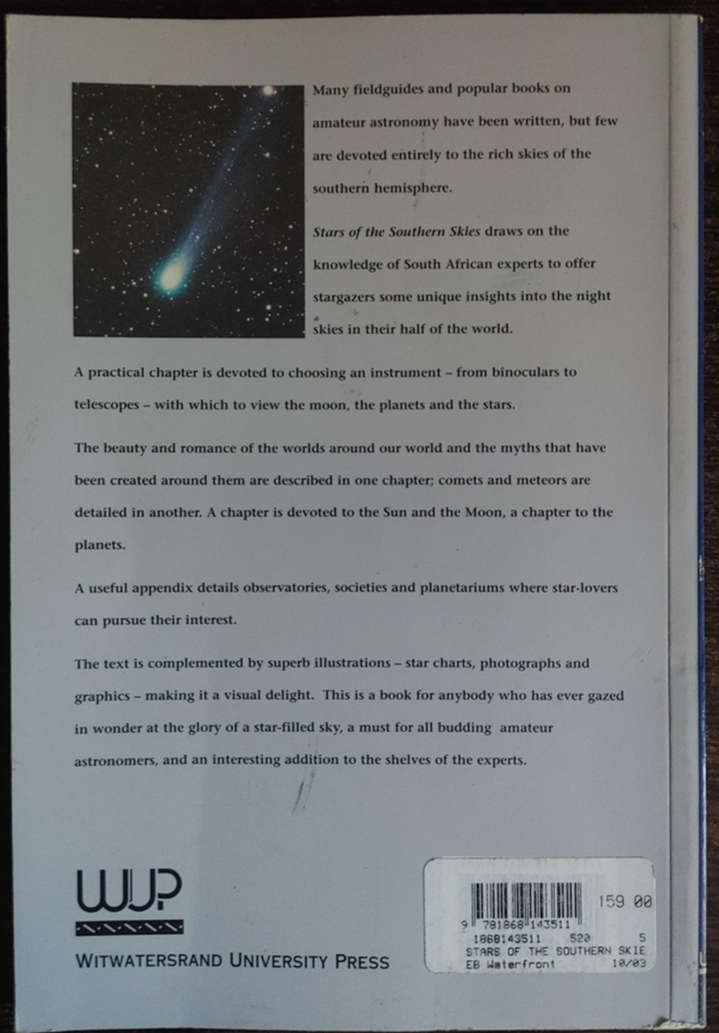 Stars of the Southern Skies: An Astronomy Fieldguide Edited by Mary FitzGerald - SOFT COVER